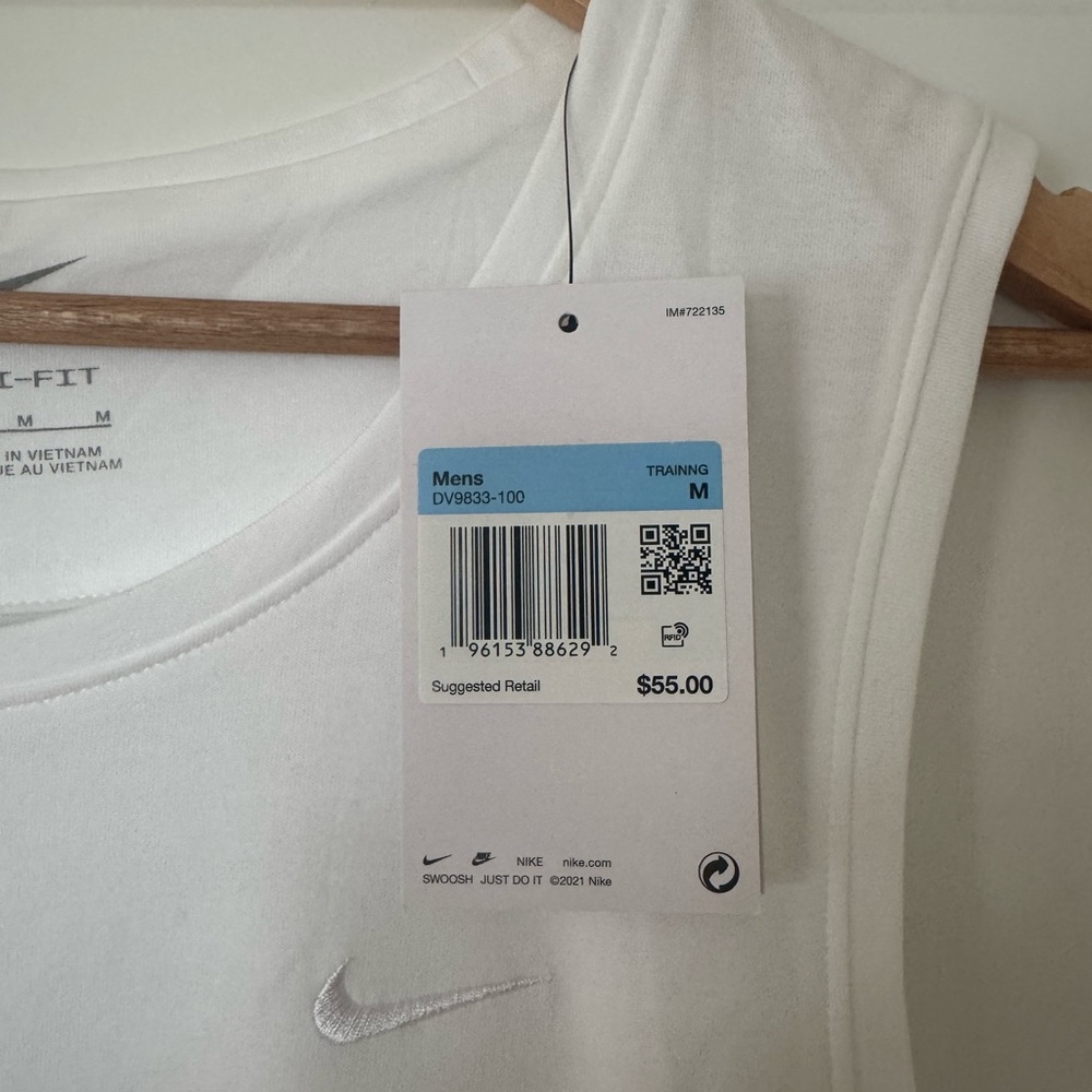 Nike White Dri-Fit Tank Top - Picture 3 of 5